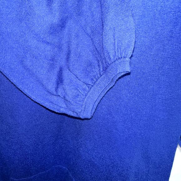 Lilly Pulitzer Womens Size Medium Royal Blue Zipper Back 3/4 Sleeve Sweater - Picture 3 of 7